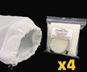 4-Pack Heavy Duty Mesh Filter Bags 